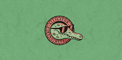 Fashionable alligator